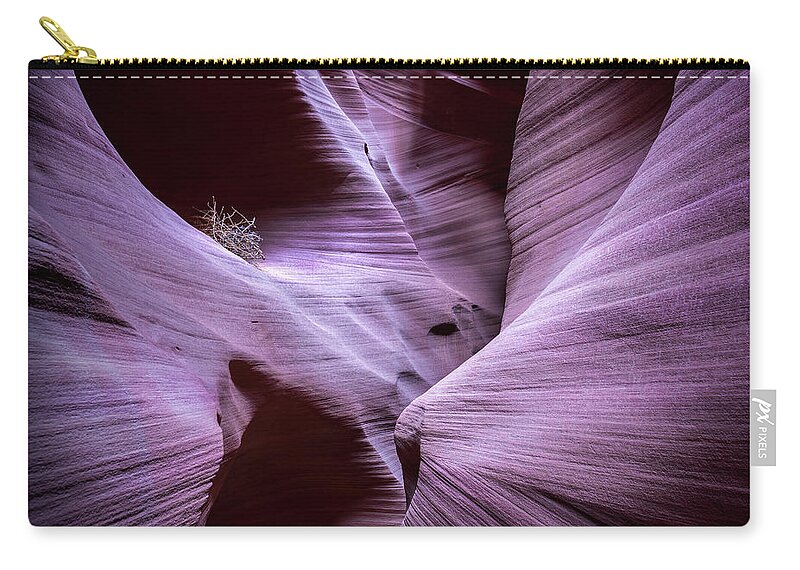 Antelope Canyon Zip Pouch featuring the photograph Twists and Turns by Jon Glaser