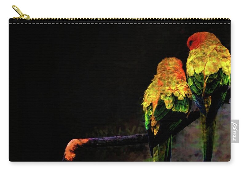 Birds Zip Pouch featuring the photograph Two Birds by Kristalin Davis by Kristalin Davis