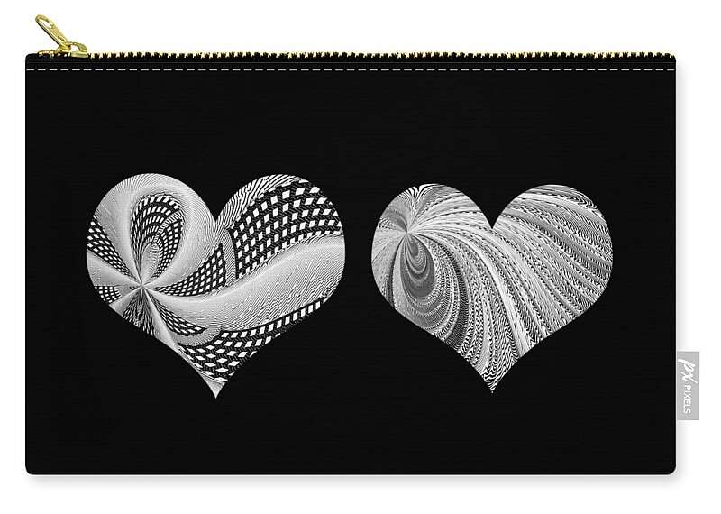 Heart Zip Pouch featuring the photograph Two Hearts Speeding by Marilyn Cornwell