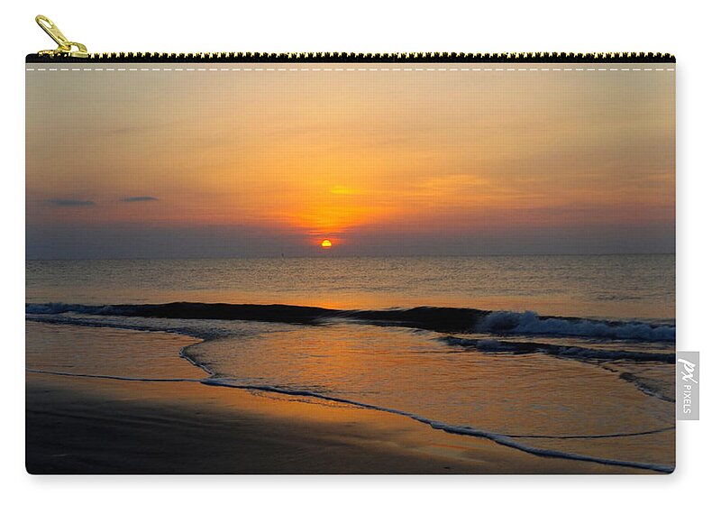 Savannah Zip Pouch featuring the photograph Tybee Calm by Julie Pappas