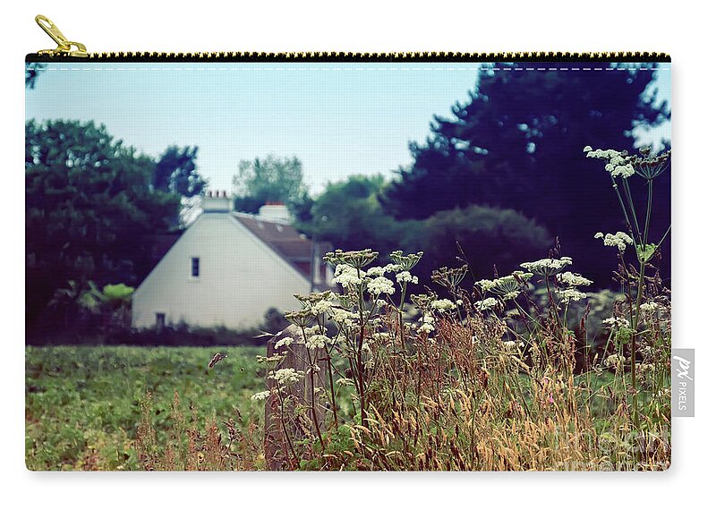Green Zip Pouch featuring the photograph typical English country side by Ariadna De Raadt