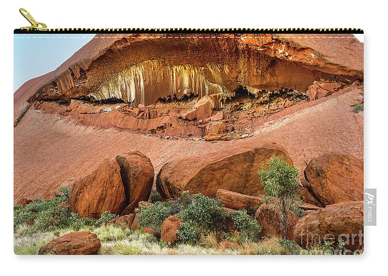 Cavern Zip Pouch featuring the photograph Uluru 06 by Werner Padarin