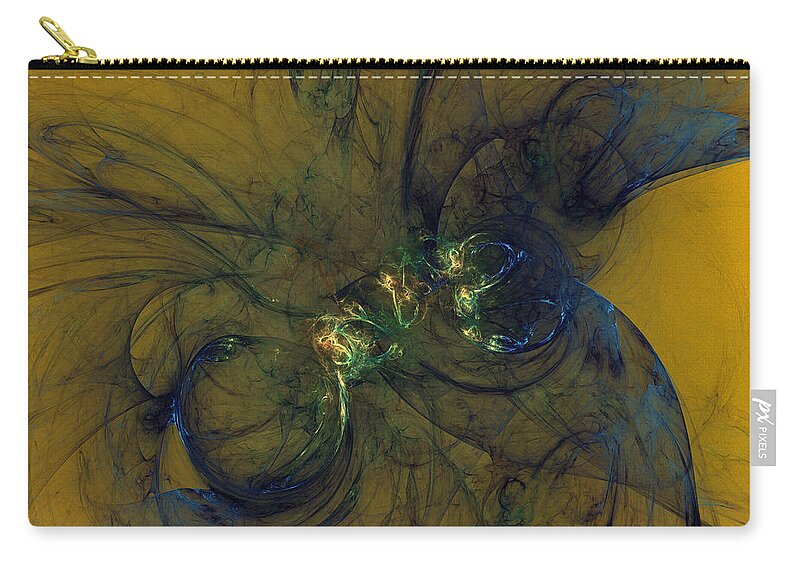 Art Zip Pouch featuring the digital art Uncertainty Suppression by Jeff Iverson