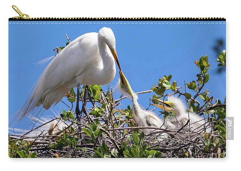 Egrets Carry-all Pouch featuring the photograph Unconditional Love by DB Hayes