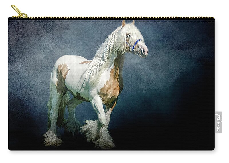 Gypsy Cob Zip Pouch featuring the photograph Under a Gypsy Moon by Brian Tarr