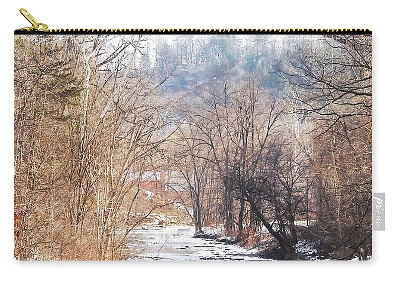 Catskill Creek Zip Pouch featuring the photograph Under the Arch by Ellen Levinson