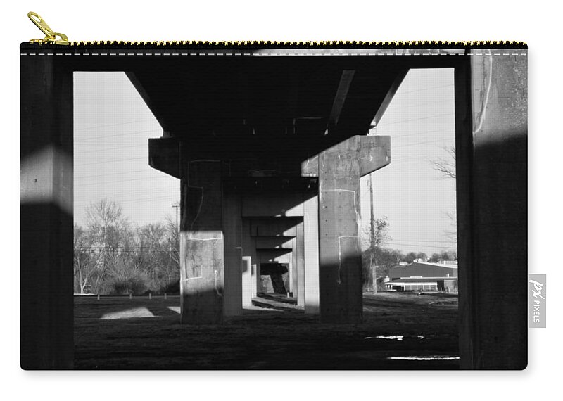 Bridge Zip Pouch featuring the photograph Under The Bridge by Jonny D