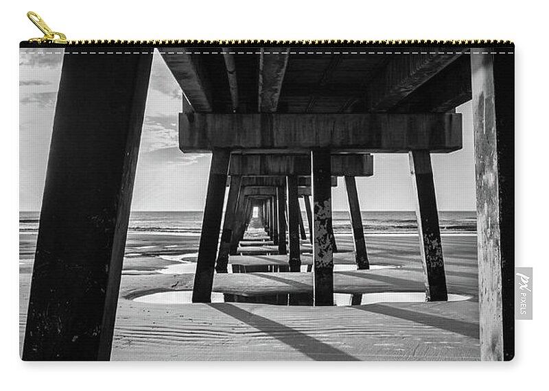 Jacksonville Zip Pouch featuring the photograph Under the Pier by Bradley Dever