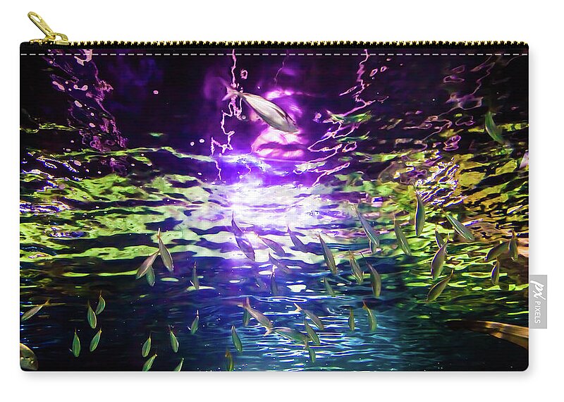 Under Water Zip Pouch featuring the photograph Under The Rainbow by Az Jackson