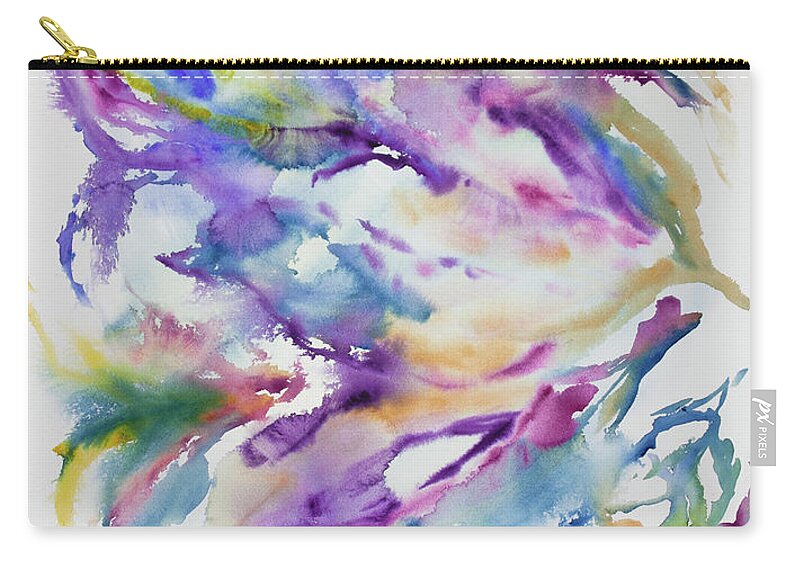 Sea Zip Pouch featuring the painting Under the Sea by Cascade Colors