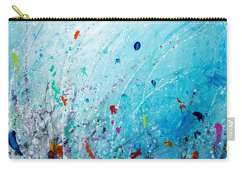 Under The Sea Zip Pouch featuring the painting Under the Sea by Kume Bryant