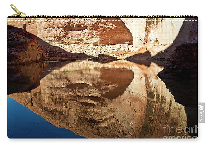 Lake Powell Zip Pouch featuring the photograph Under Water by Kathy McClure