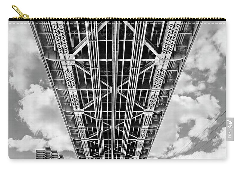 Queensboro Bridge Carry-all Pouch featuring the photograph Underneath The Queensboro Bridge by Susan Candelario