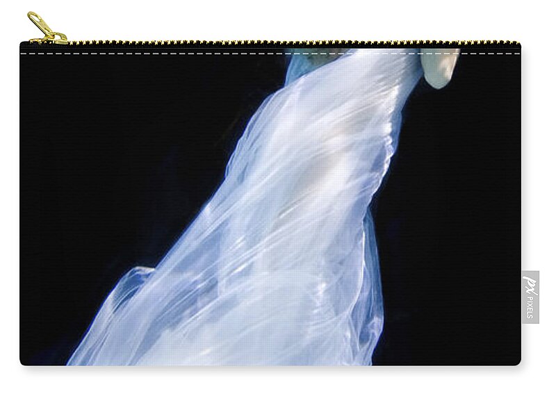 Woman Zip Pouch featuring the photograph Underwater Nymph by Steve Williams