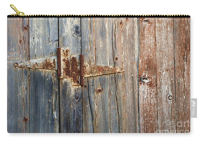 Rust Zip Pouch featuring the photograph Unhinged by Terry Doyle