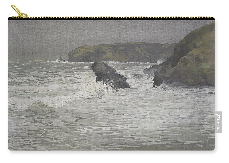 Coastal Scene Zip Pouch featuring the painting United Kingdom by Walter Crane