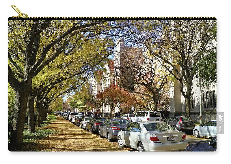 College Zip Pouch featuring the photograph University of Chicago Campus by Scott Kingery