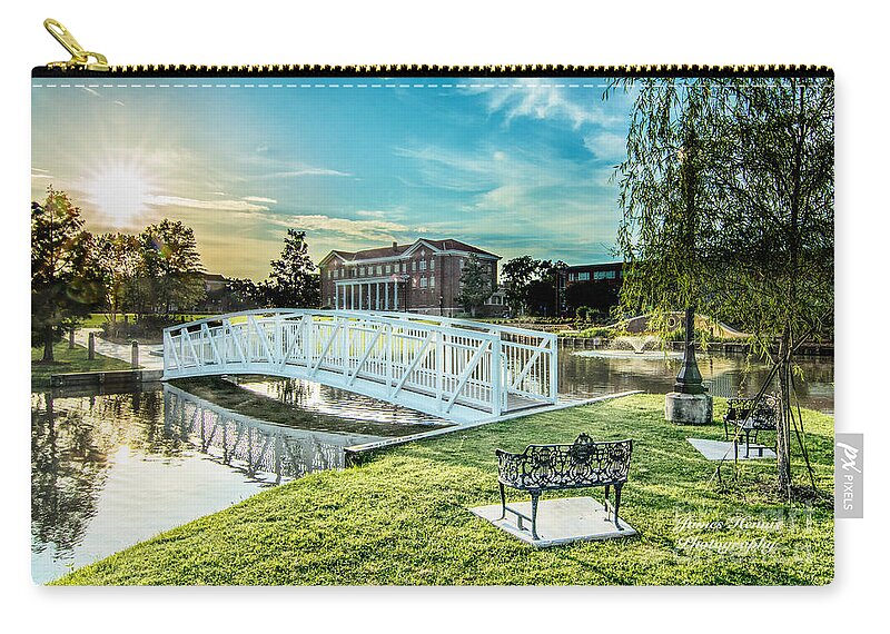 University Zip Pouch featuring the photograph University of Southern Mississippi by Metaphor Photo