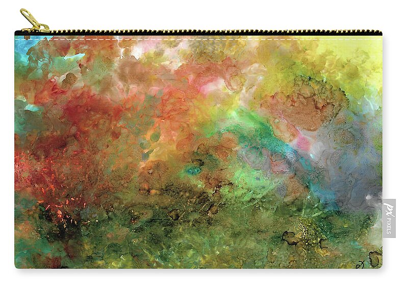 Abstract Zip Pouch featuring the painting Unseen Virtue by Eli Tynan