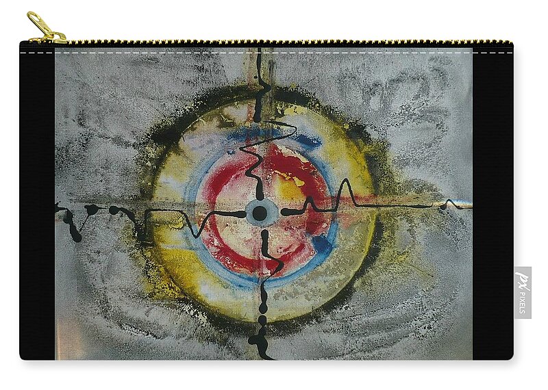 Four Directions Zip Pouch featuring the painting Four Directions Energy by 'REA' Gallery
