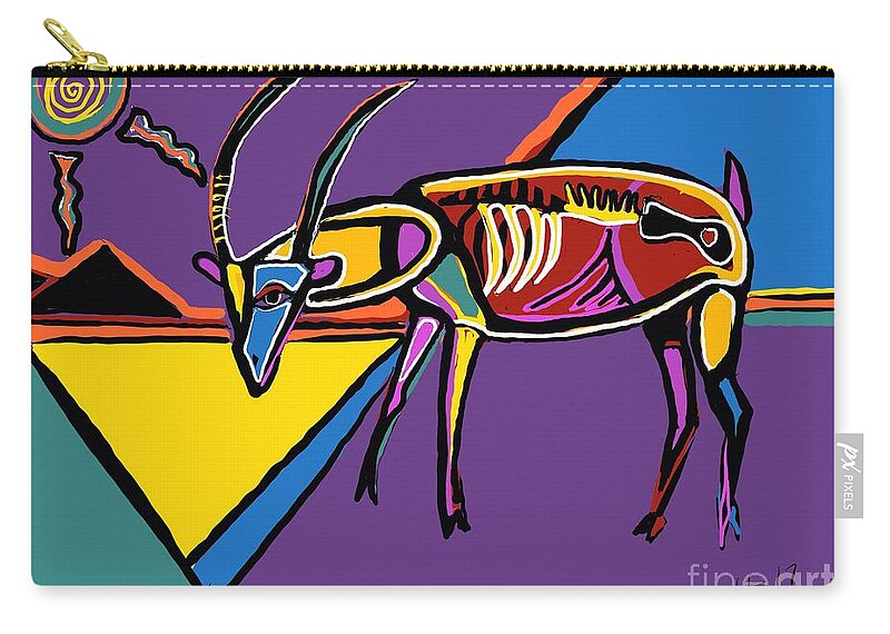  Zip Pouch featuring the digital art Untitled by Hans Magden