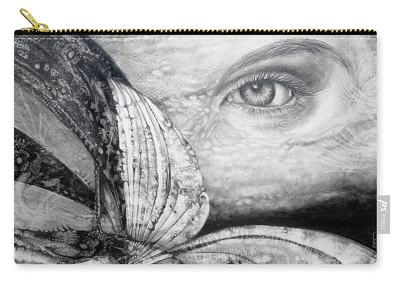 Art Of The Mystic Zip Pouch featuring the drawing Untitled P 1010381 by Otto Rapp