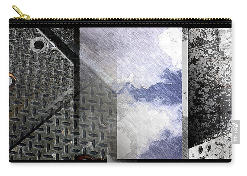 Abstract Zip Pouch featuring the digital art Up and Down by Janis Kirstein