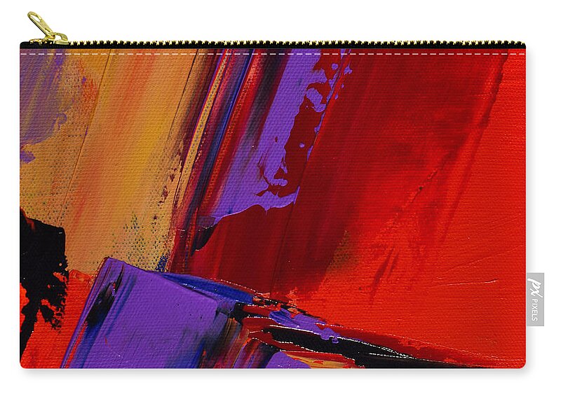 Abstract Zip Pouch featuring the painting Up and Down - Art by Elise Palmigiani by Elise Palmigiani