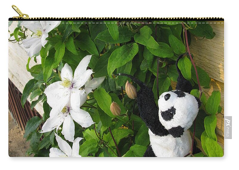 Baby Panda Zip Pouch featuring the photograph Up and up and up by Ausra Huntington nee Paulauskaite