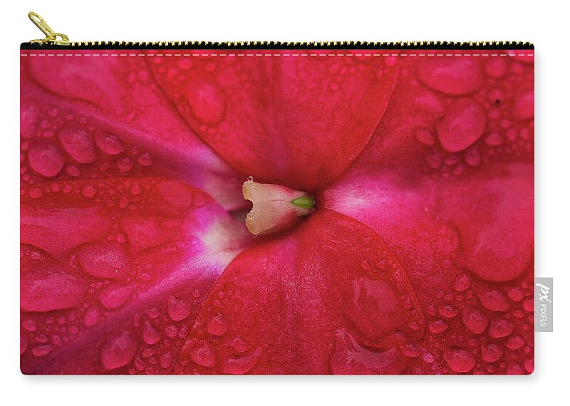 Granger Photography Zip Pouch featuring the photograph Up Close With Impatiens by Brad Granger