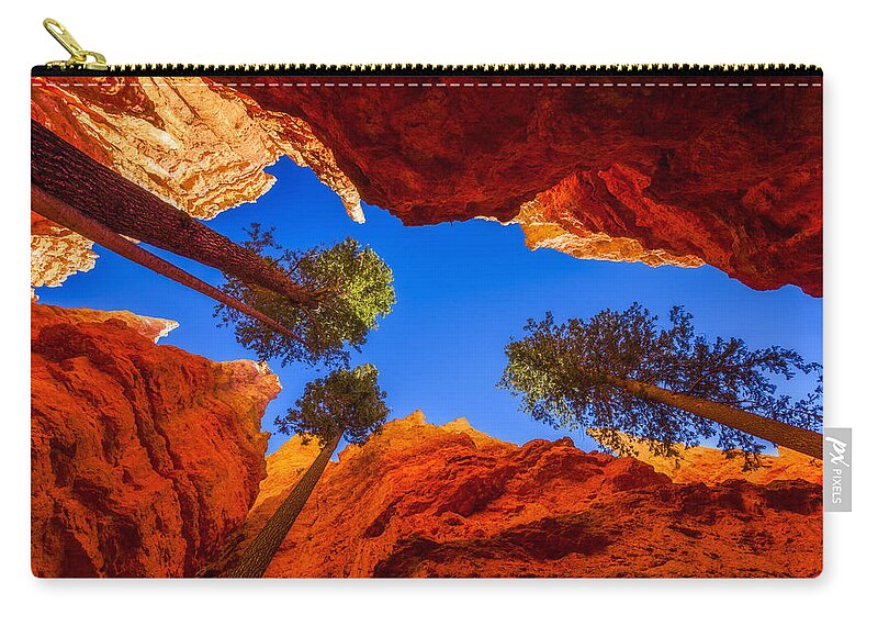 Up From Wall Street Zip Pouch featuring the photograph Up From Wall Street by Chad Dutson