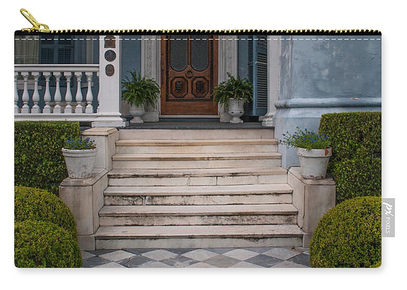 Entrance Zip Pouch featuring the photograph Up the Stairs by Dale Powell