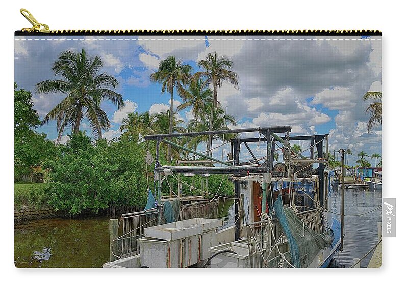 Matlacha Florida Zip Pouch featuring the photograph Upclose and Salty by Alison Belsan Horton
