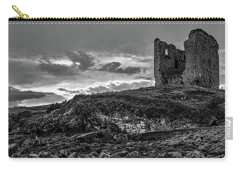 Castle Zip Pouch featuring the photograph Upcomming Myth BW #e8 by Leif Sohlman