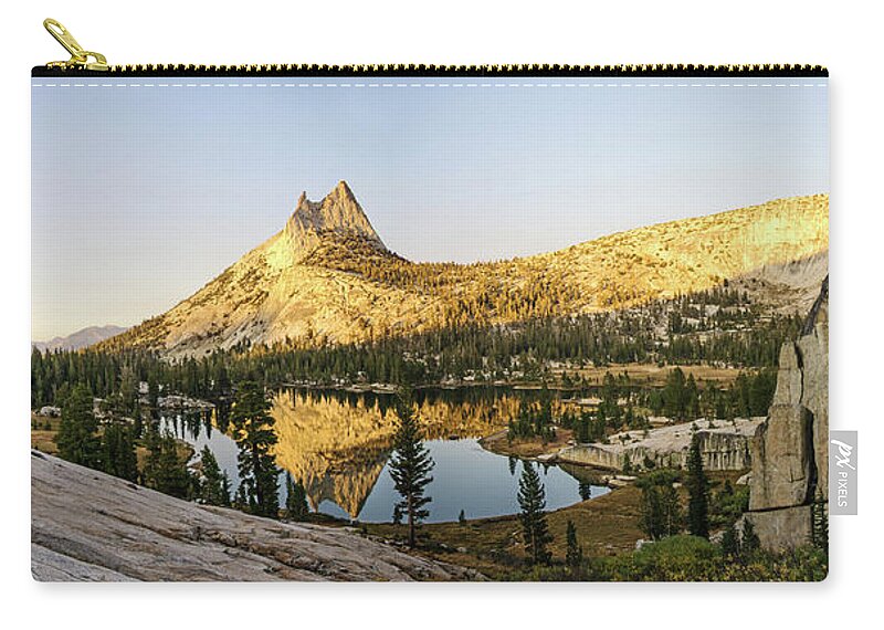 Cathedral Lake Zip Pouch featuring the photograph Upper Cathedral by Angie Schutt