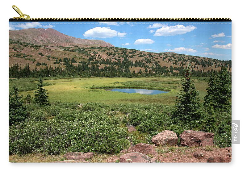 Utah Zip Pouch featuring the photograph Upper Meadow near Red Castle Lake by Brett Pelletier