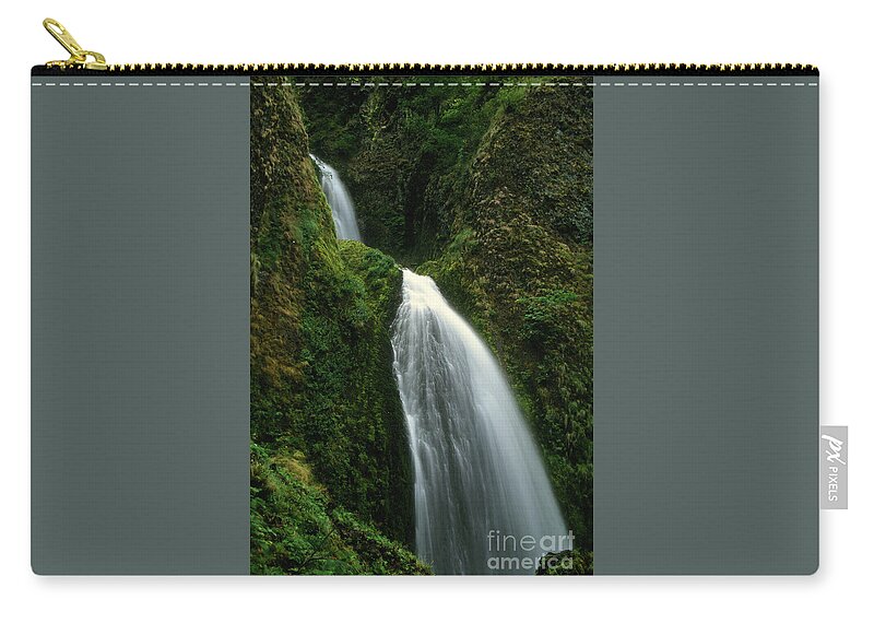 Images Zip Pouch featuring the photograph Upper Wahkeena Falls by Rick Bures
