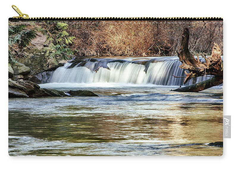 Whatcom Falls Carry-all Pouch featuring the photograph Upper Whatcom Falls by Tony Locke