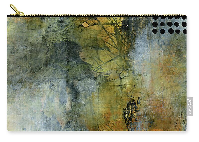 Urban Art Zip Pouch featuring the painting Urban Abstract Warm and Grey by Patricia Lintner