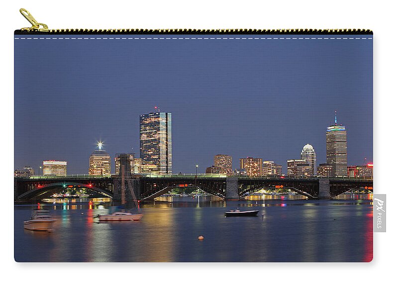Boston Skyline Zip Pouch featuring the photograph Urban Boston by Juergen Roth