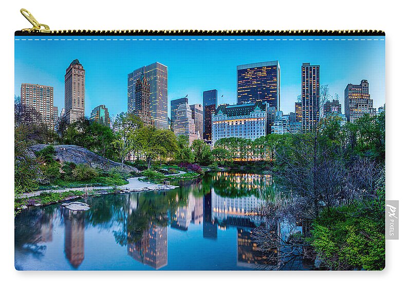 Central Park Zip Pouch featuring the photograph Urban Oasis by Az Jackson