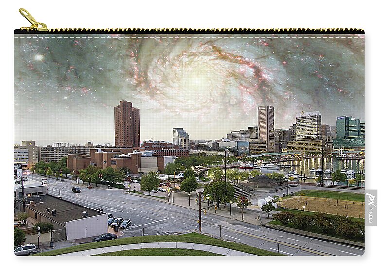 2d Zip Pouch featuring the photograph Urban Vortex by Brian Wallace