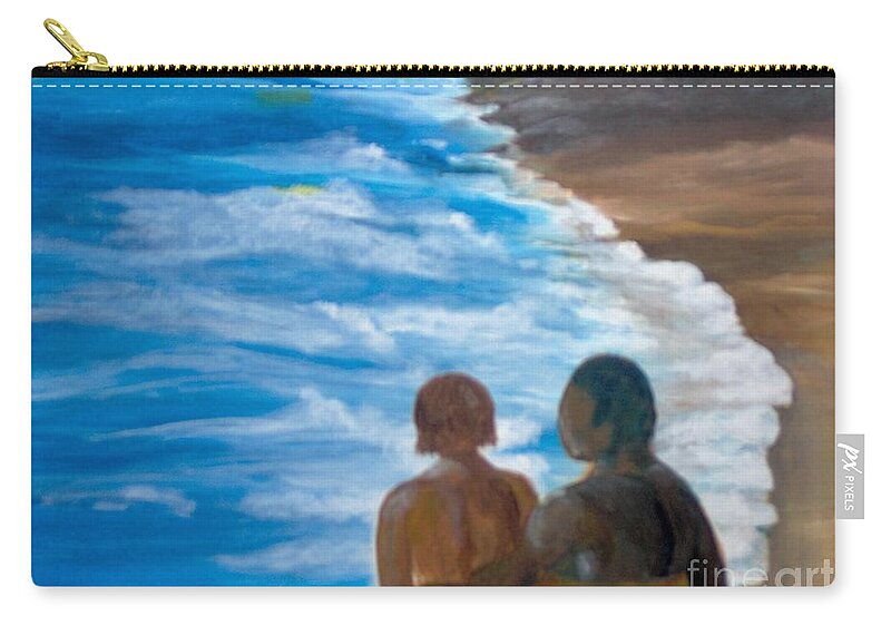 Landscape Carry-all Pouch featuring the painting Us Against The World by Saundra Johnson