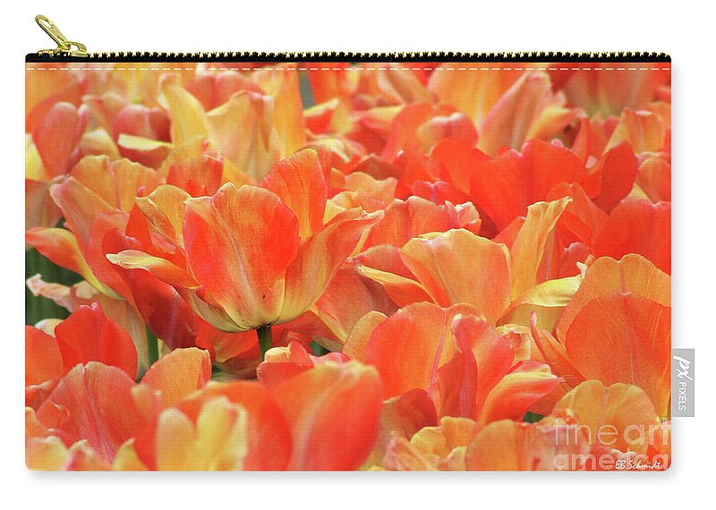 Tulip Zip Pouch featuring the photograph United States Capital Tulips by E B Schmidt
