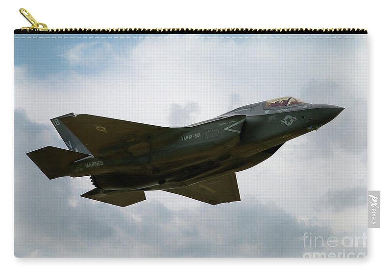 F35 Zip Pouch featuring the digital art Usaf F35 by Airpower Art