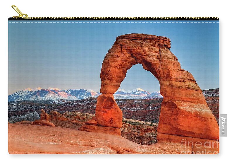 Arches National Park Zip Pouch featuring the photograph Utah's Arch by Roxie Crouch