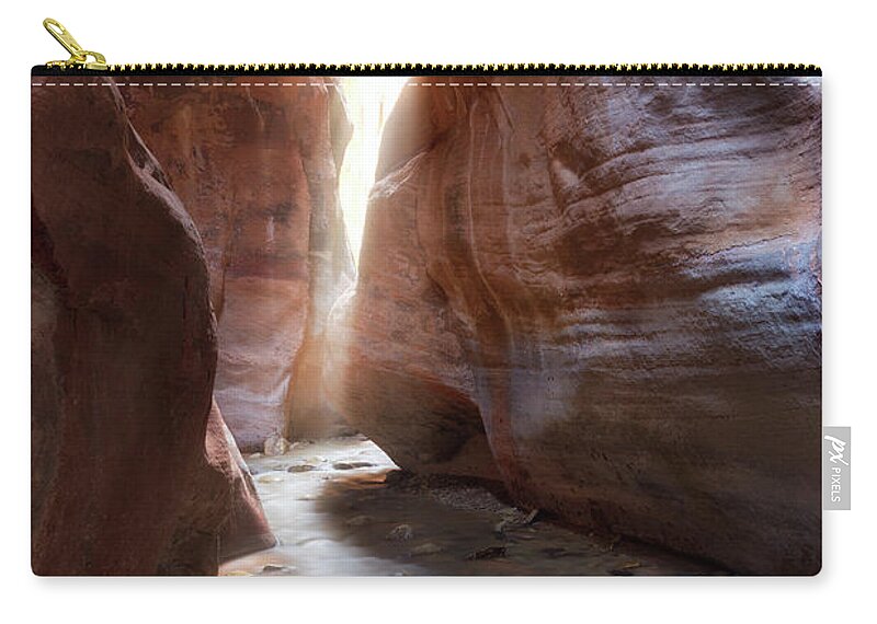 Creek Zip Pouch featuring the photograph Utah's Underworld by Nicki Frates
