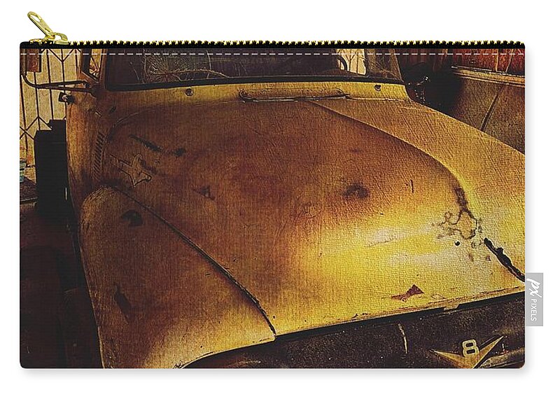 Vintage Zip Pouch featuring the photograph V8 by Brad Hodges
