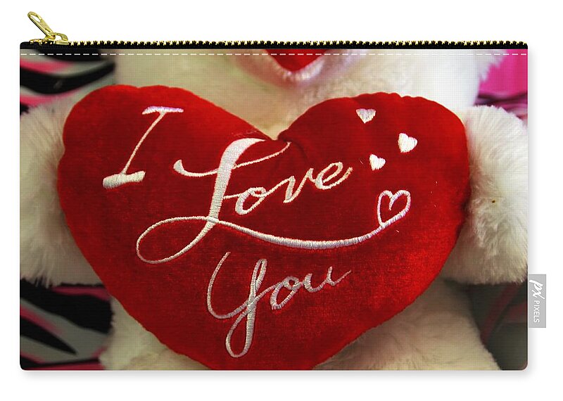 Valentine's Zip Pouch featuring the photograph Valentine's Day decoration by Karl Rose