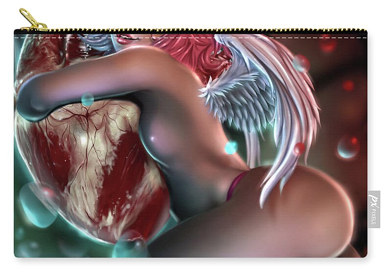 Valentines Day Zip Pouch featuring the painting Valentine's Day by Pete Tapang